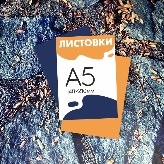 Листовка А5: заказать печать тиража онлайн alt="Листовка А5"