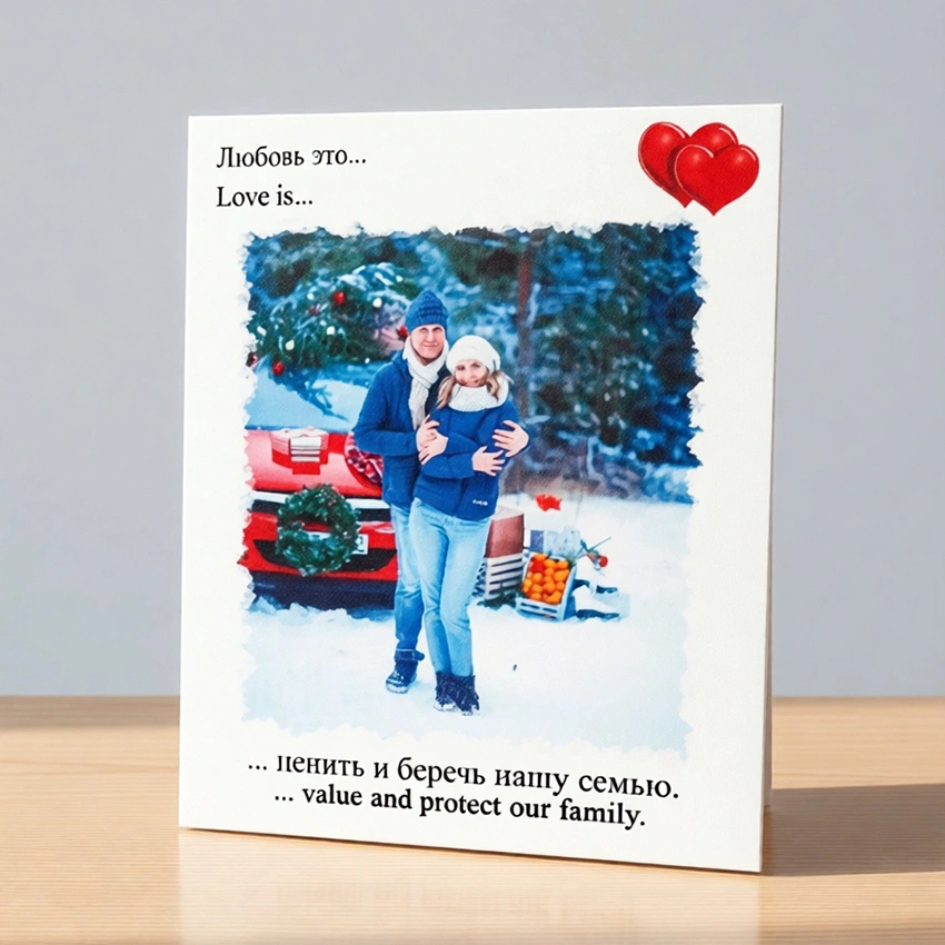 Фотокартины в стиле Love-is