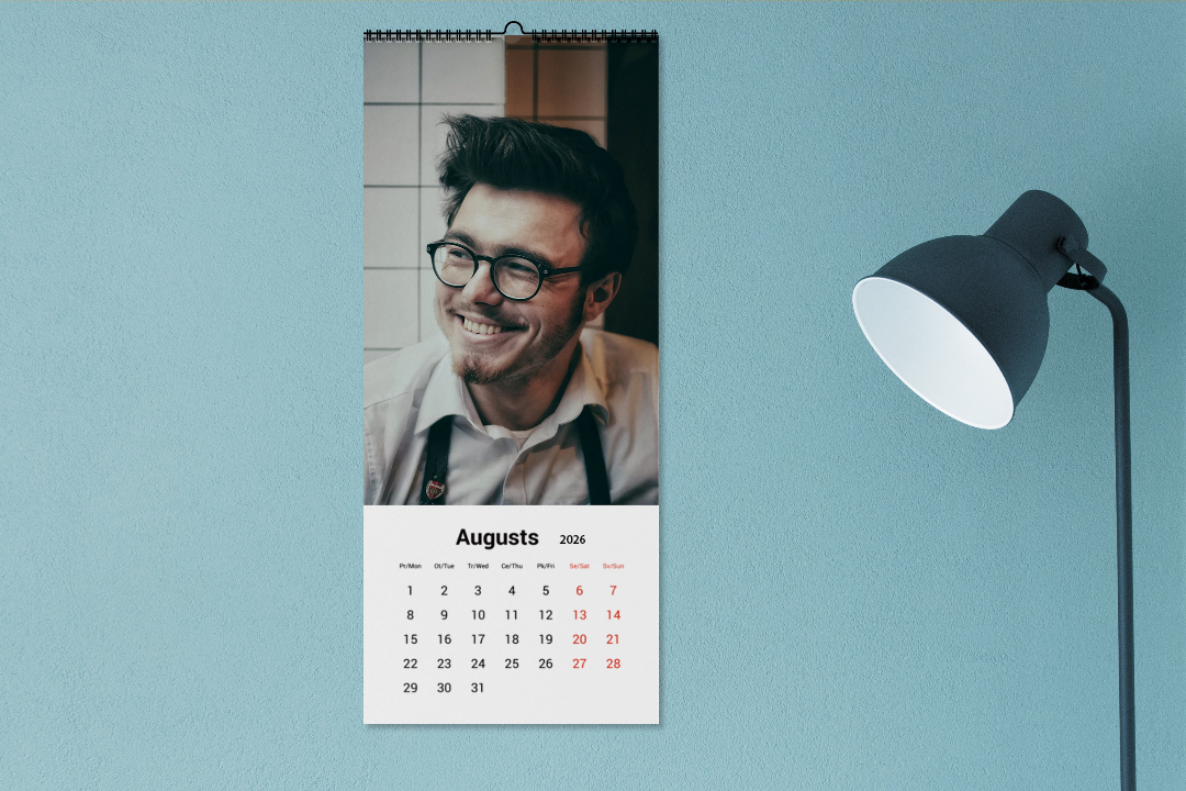 Nestandarta sienas kalendārs Unikālus kalendārus ar individuālu dizainu