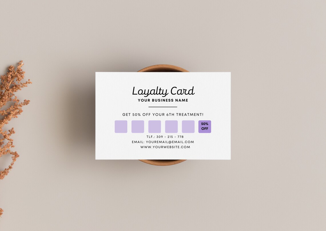 Loyalty cards with stamp