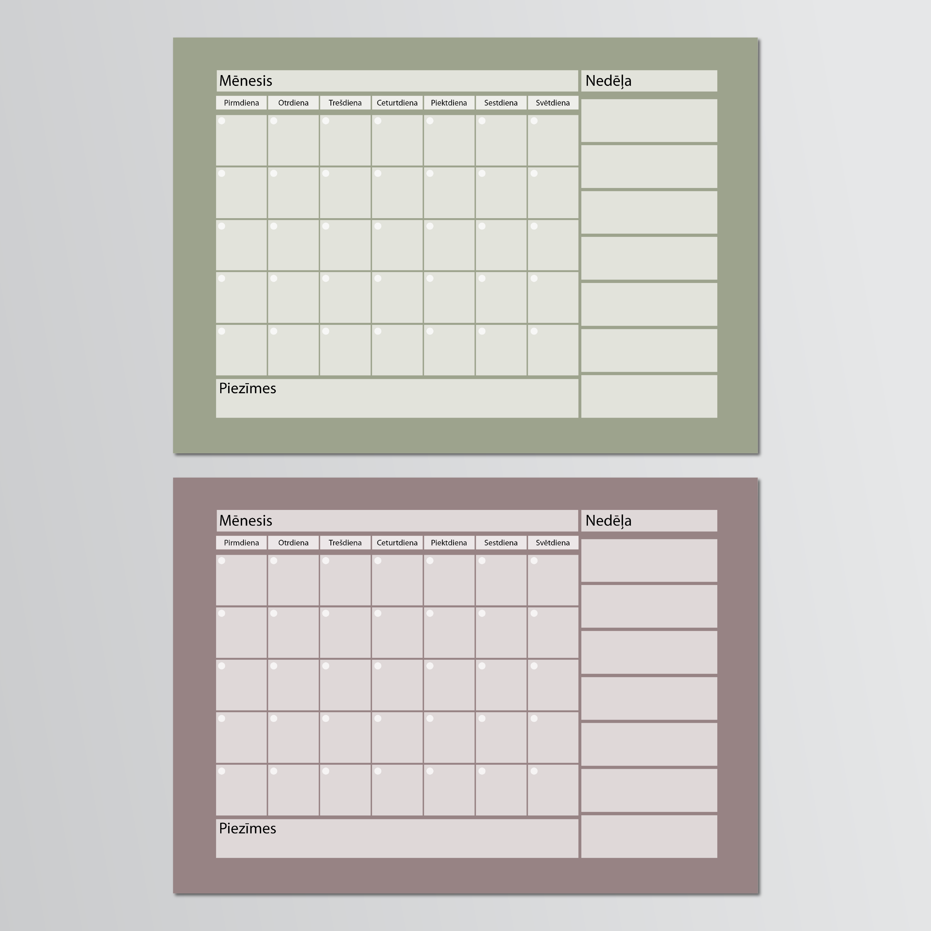 Standarta magnētiskais plānotājs