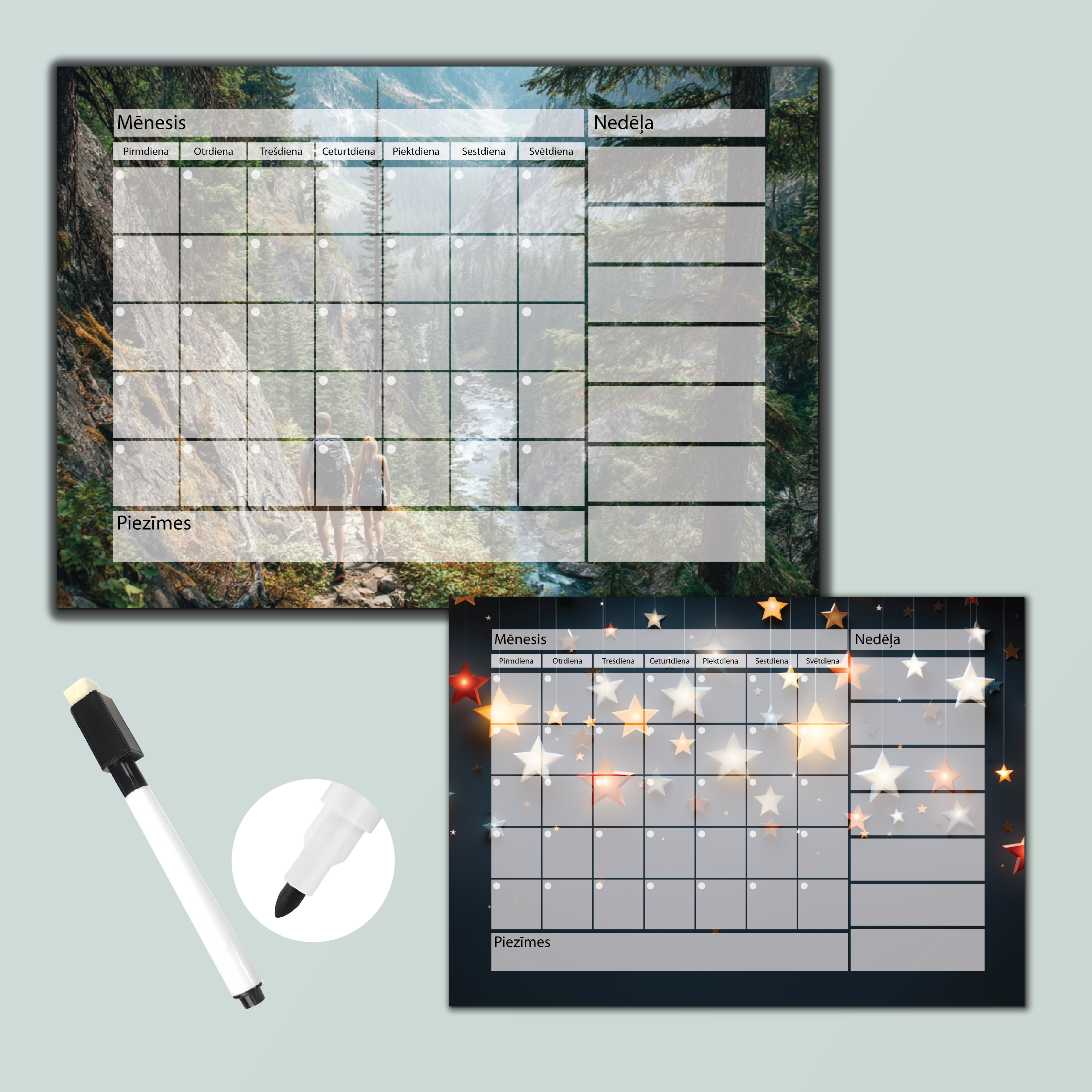 Magnētisks plānotājs ar individuālu dizainu