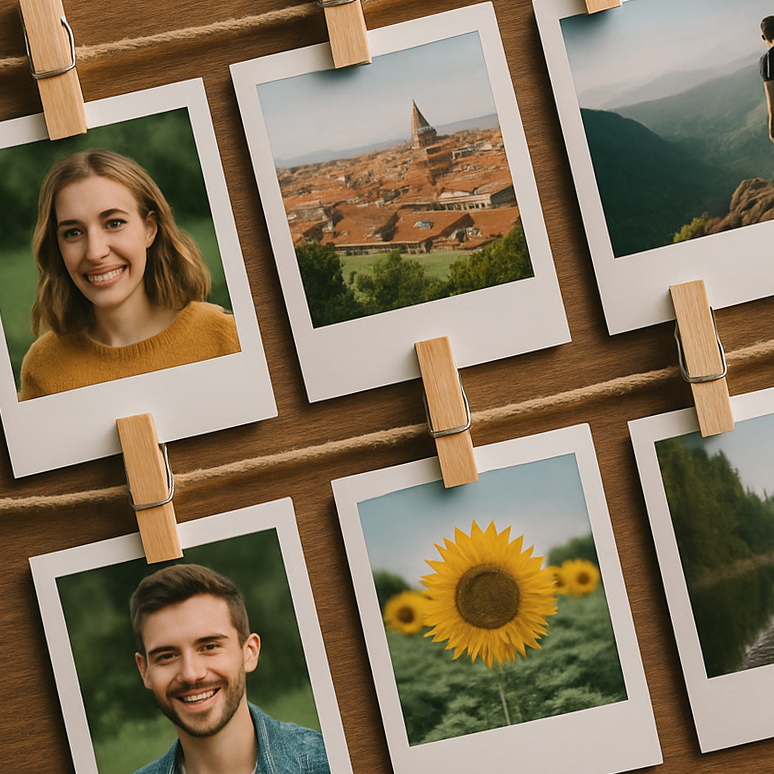 Polaroid ar knaģiem