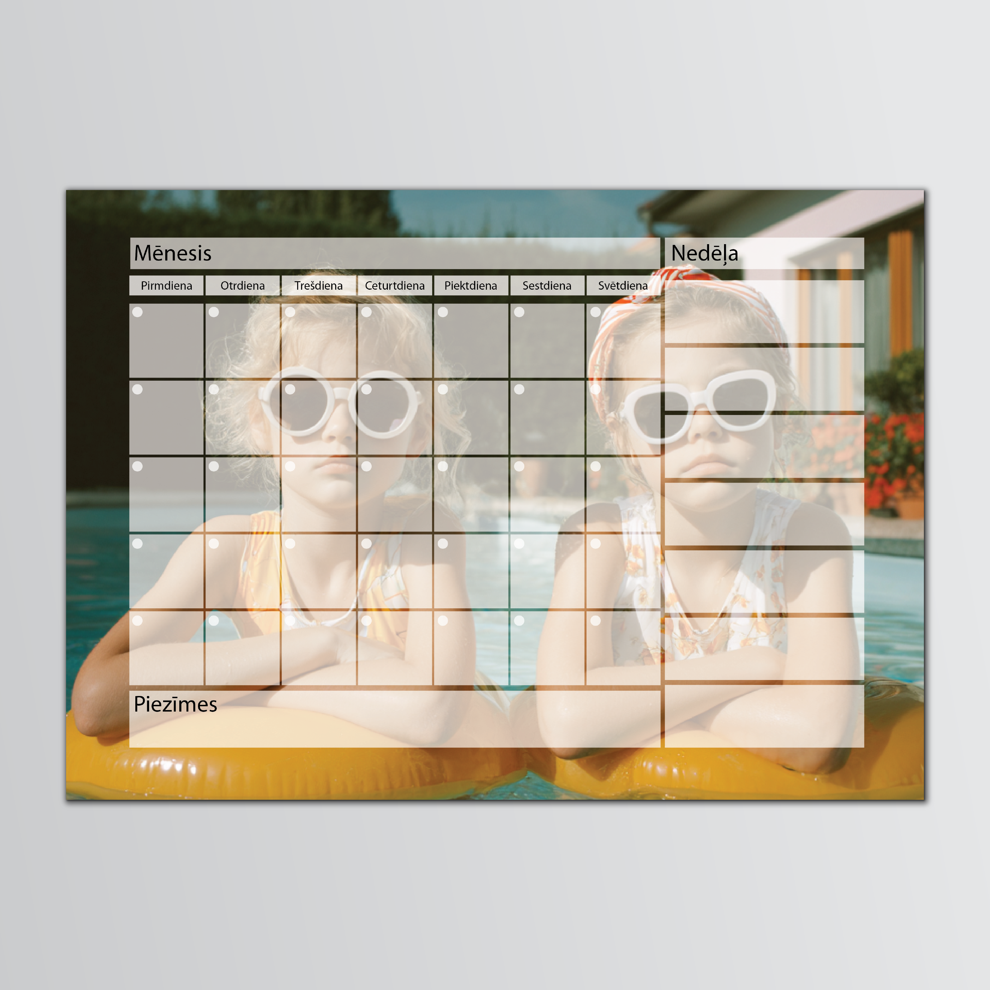 Magnētiskais plānotājs ar foto