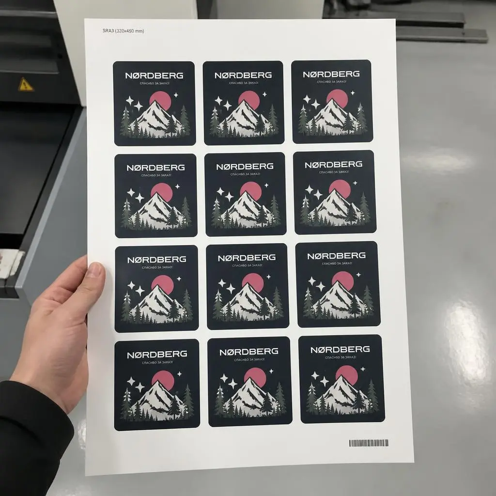 Печать квадратных наклеек Печать квадратных наклеек